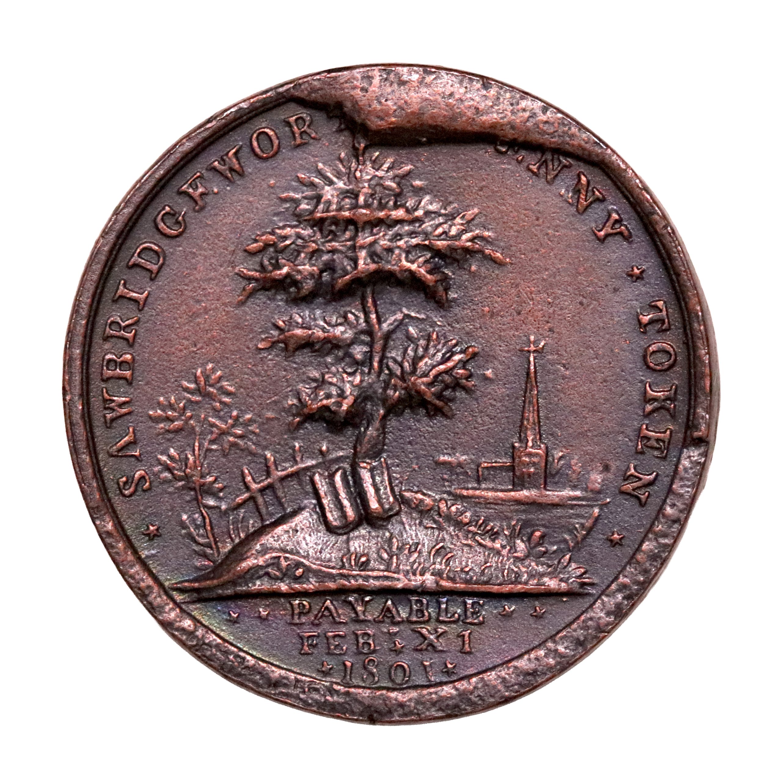 Lot 91 - Orchard's Hertfordshire Sawbridgeworth Penny (cf. D&H 1) - Image 3