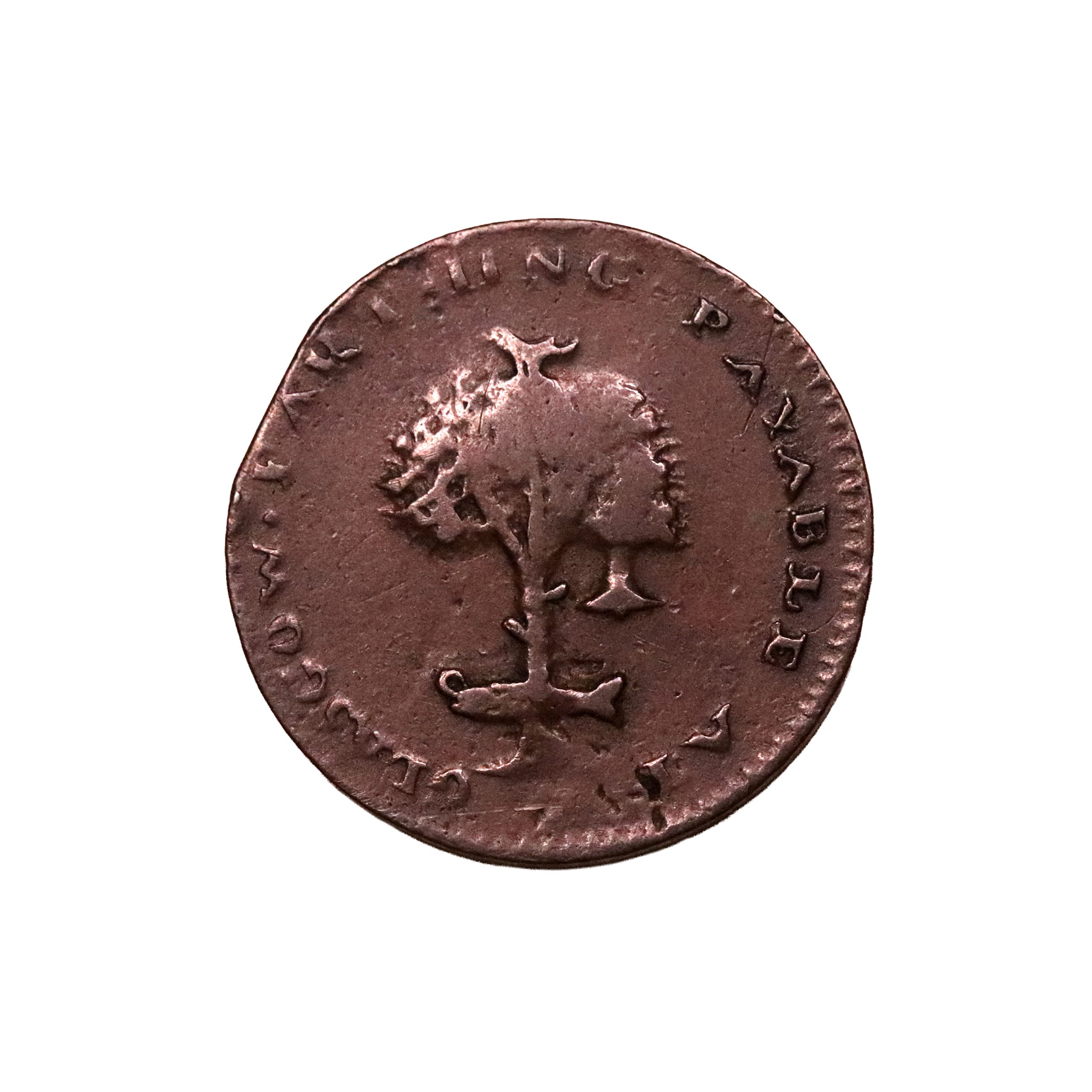 Lot 326 - Hamilton's Lanarkshire Glasgow Farthing D&H 31, Full Brockage, Ex-R.C. Bell/Beaton - Image 2