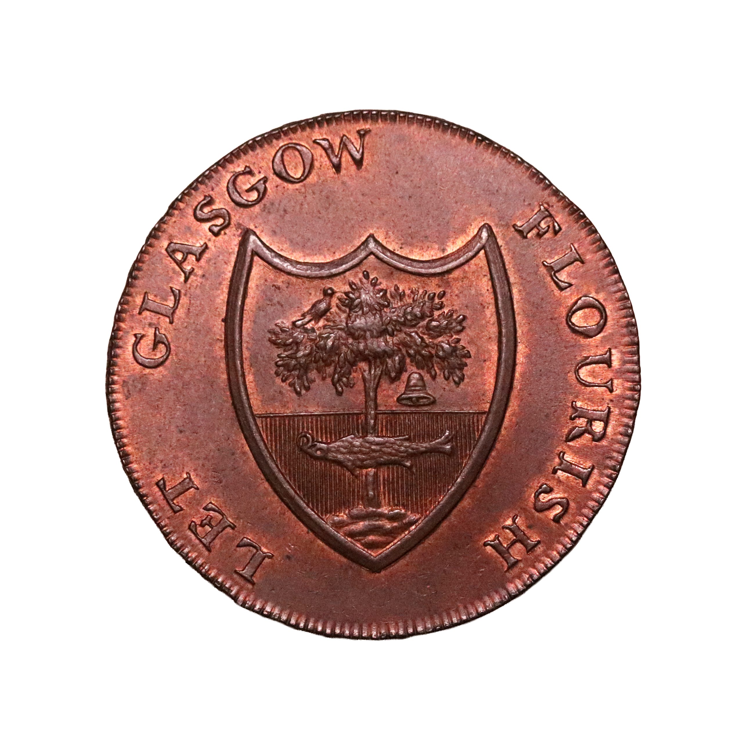 Lot 323 - Lanarkshire Glasgow halfpenny D&H 4, Ex-Cokayne - Image 2