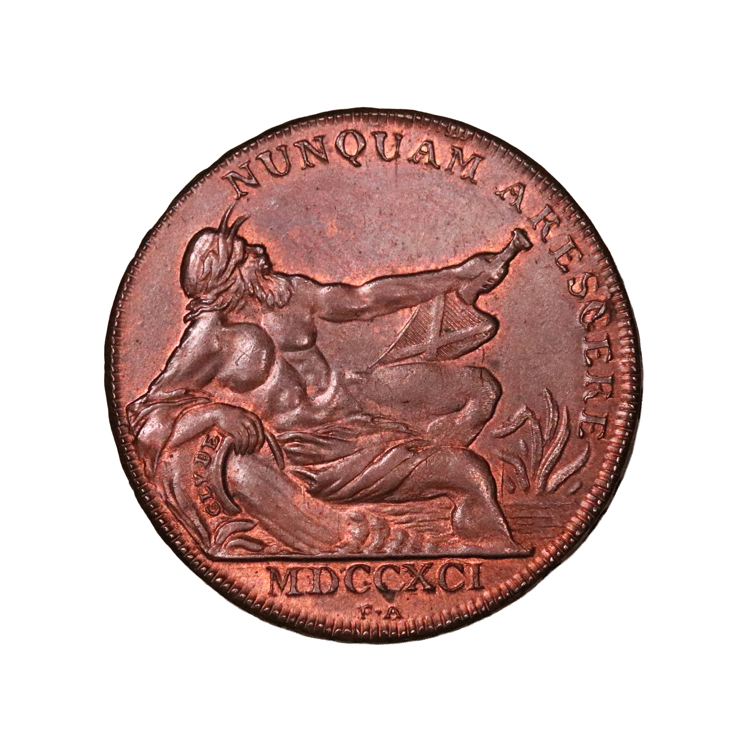 Lot 323 - Lanarkshire Glasgow halfpenny D&H 4, Ex-Cokayne - Image 3