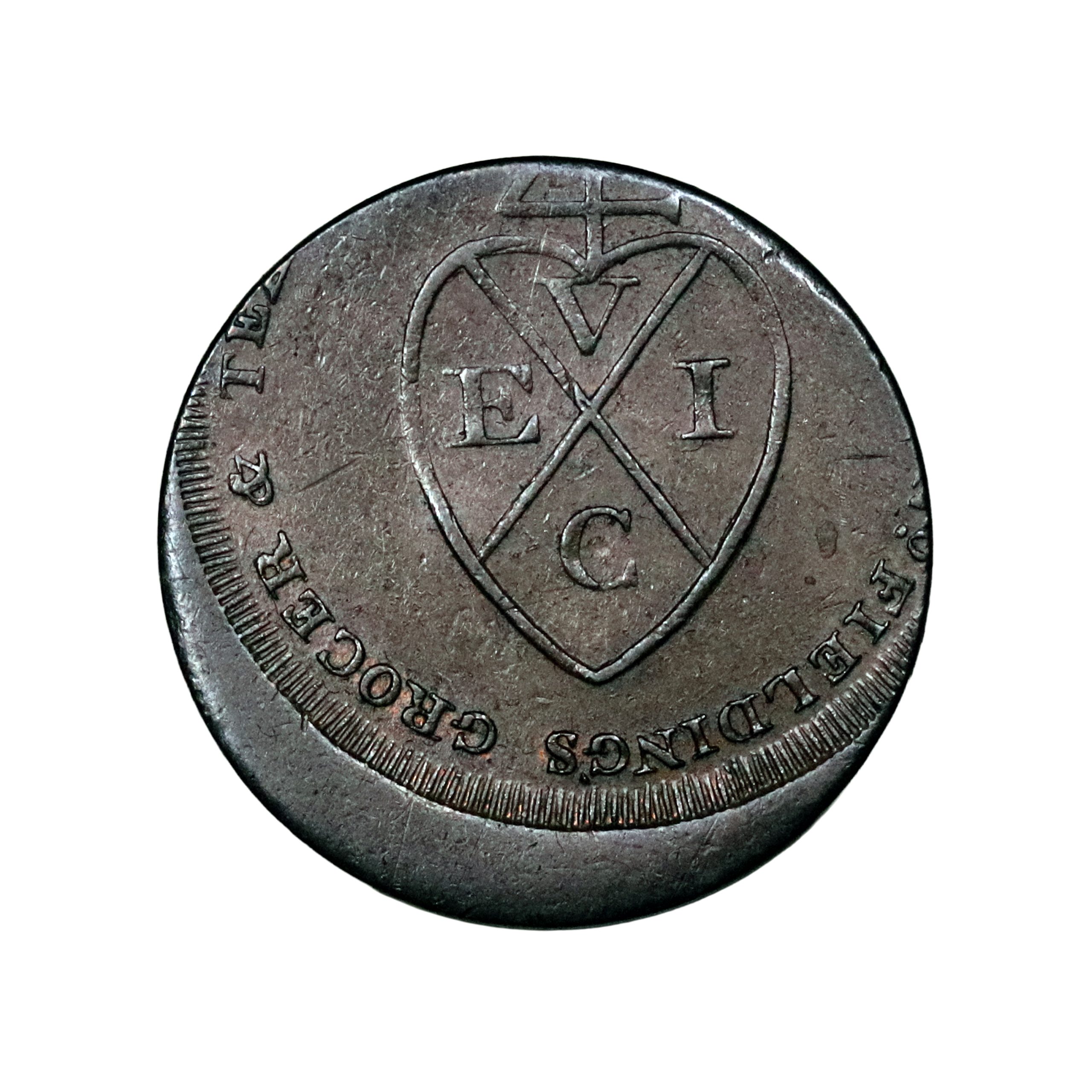 Lot 96 - Lancashire Manchester halfpenny D&H 130, 15% off-struck - Image 3