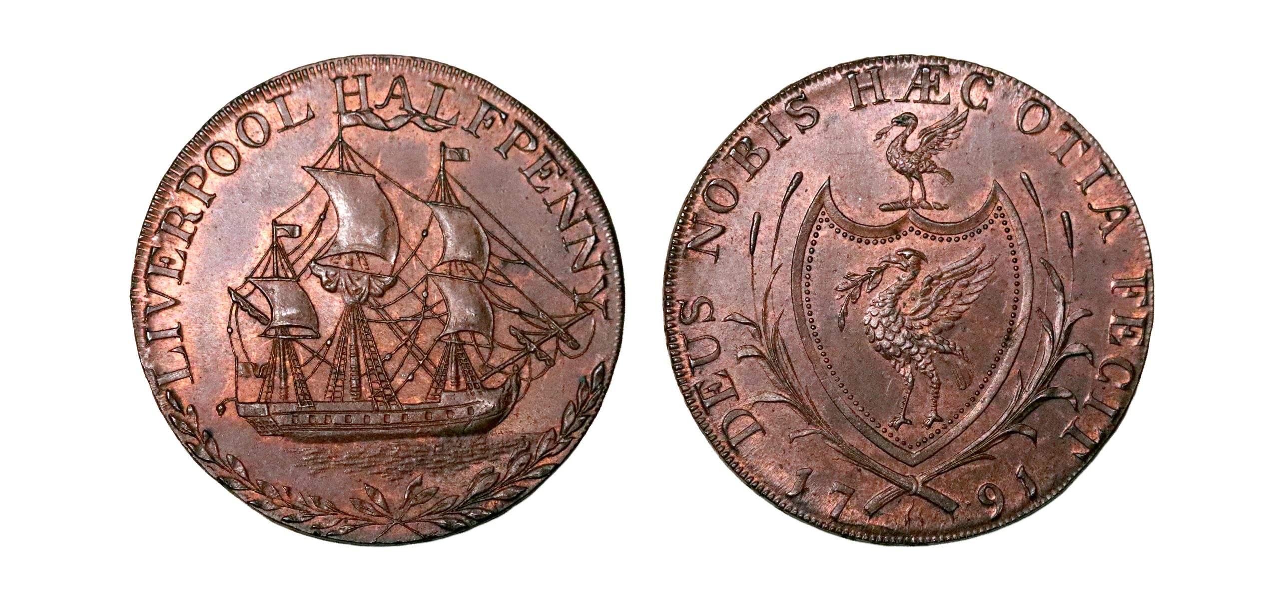 Lot 95 - Lancashire Liverpool Halfpenny D&H 94, Ex-Cokayne