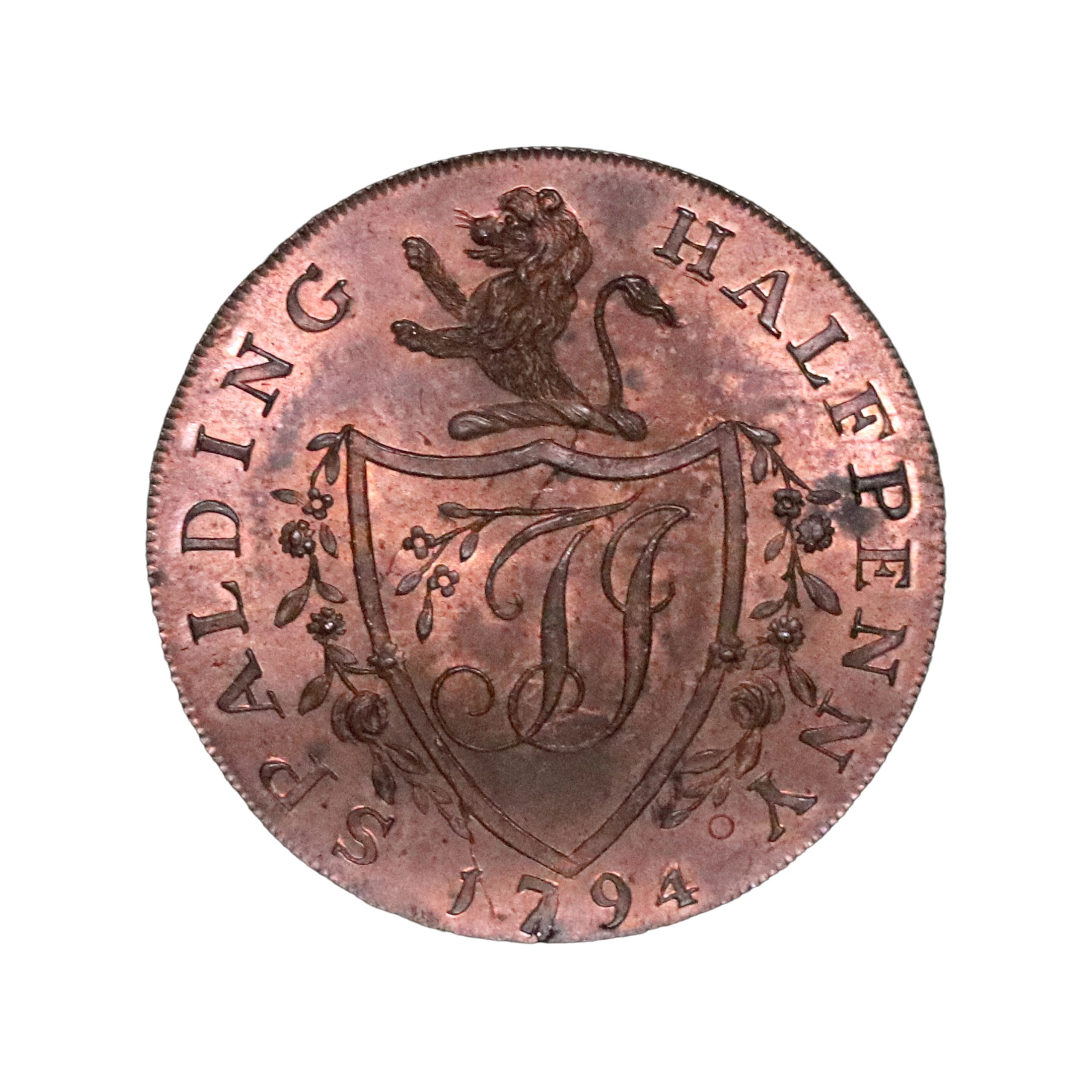 Lot 98 - Lincolnshire Spalding halfpenny D&H 5, Gemmy - Image 3