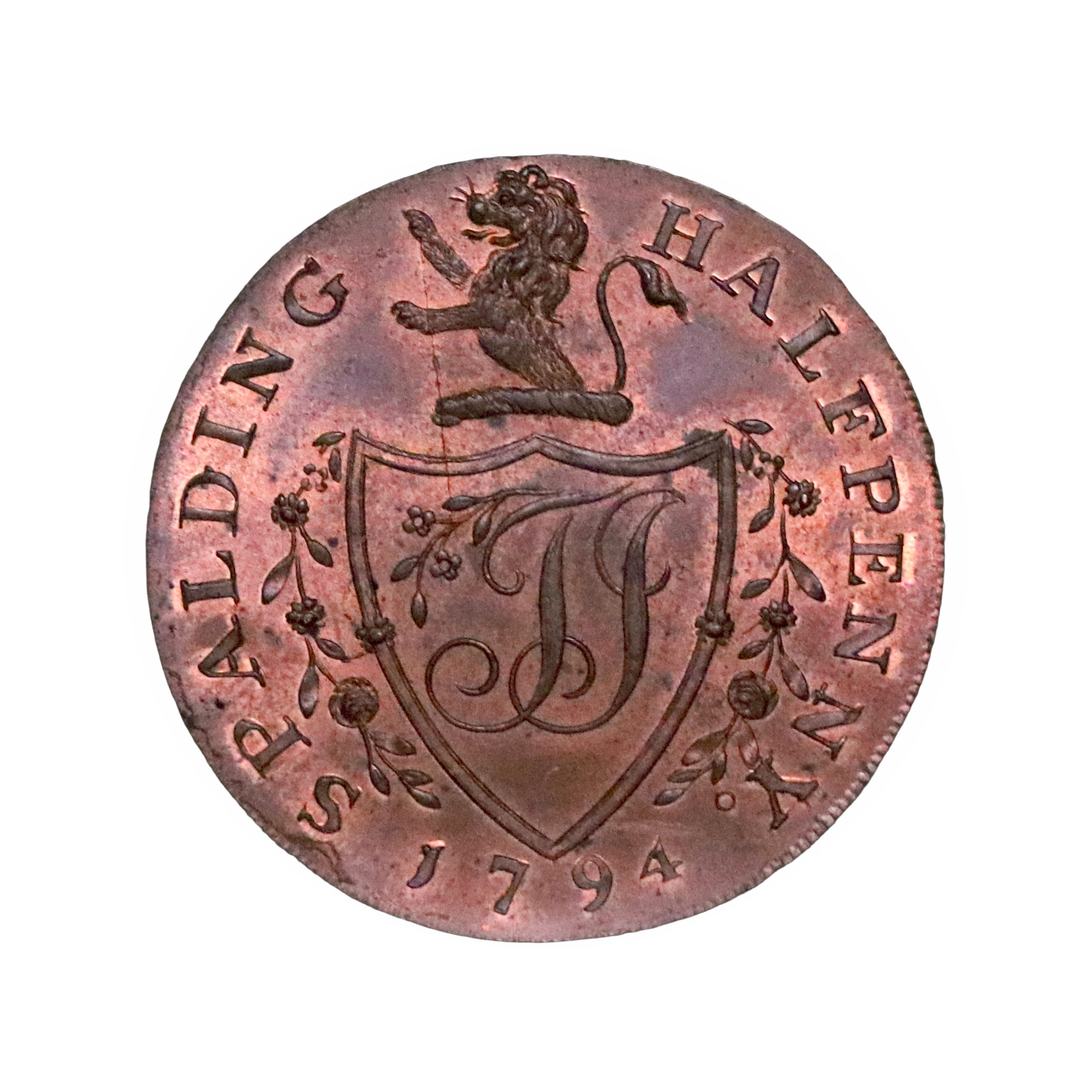 Lot 99 - Lincolnshire Spalding halfpenny D&H 6, Gemmy - Image 3