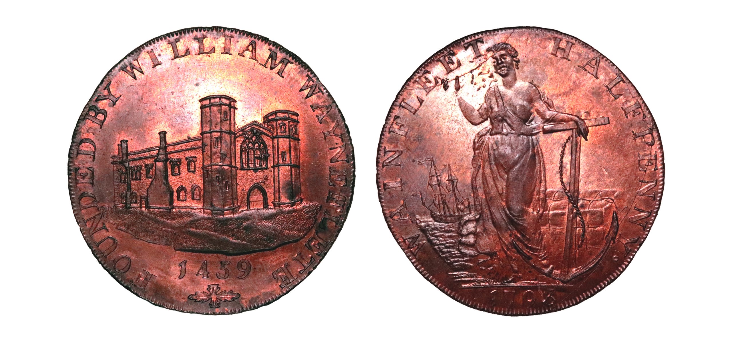 Lot 101 - Lincolnshire Wainfleet halfpenny D&H 8a, Gem