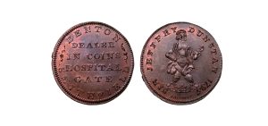 Lot 213 - Denton's Middlesex Smithfield  Farthing D&H 1056, Scarce