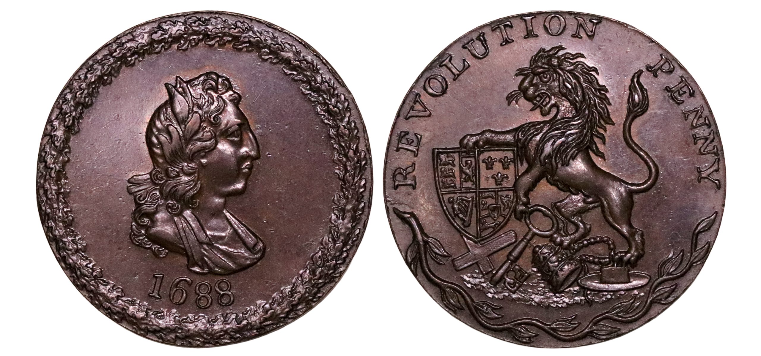 Lot 111 - Skidmore’s Middlesex Revolutionary penny D&H 199, Bronzed, Scarce