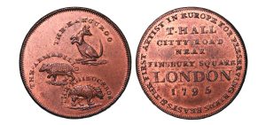 Lot 104 - Lutwyche’s Middlesex Three Quadrupeds penny D&H 25, mostly red, Ex-Fuller