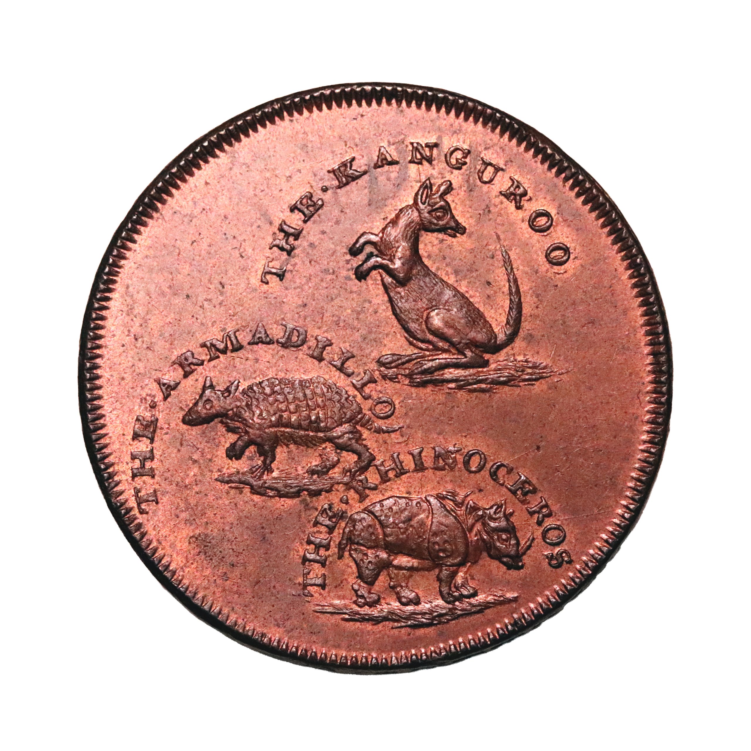 Lot 104 - Lutwyche’s Middlesex Three Quadrupeds penny D&H 25, mostly red, Ex-Fuller - Image 2