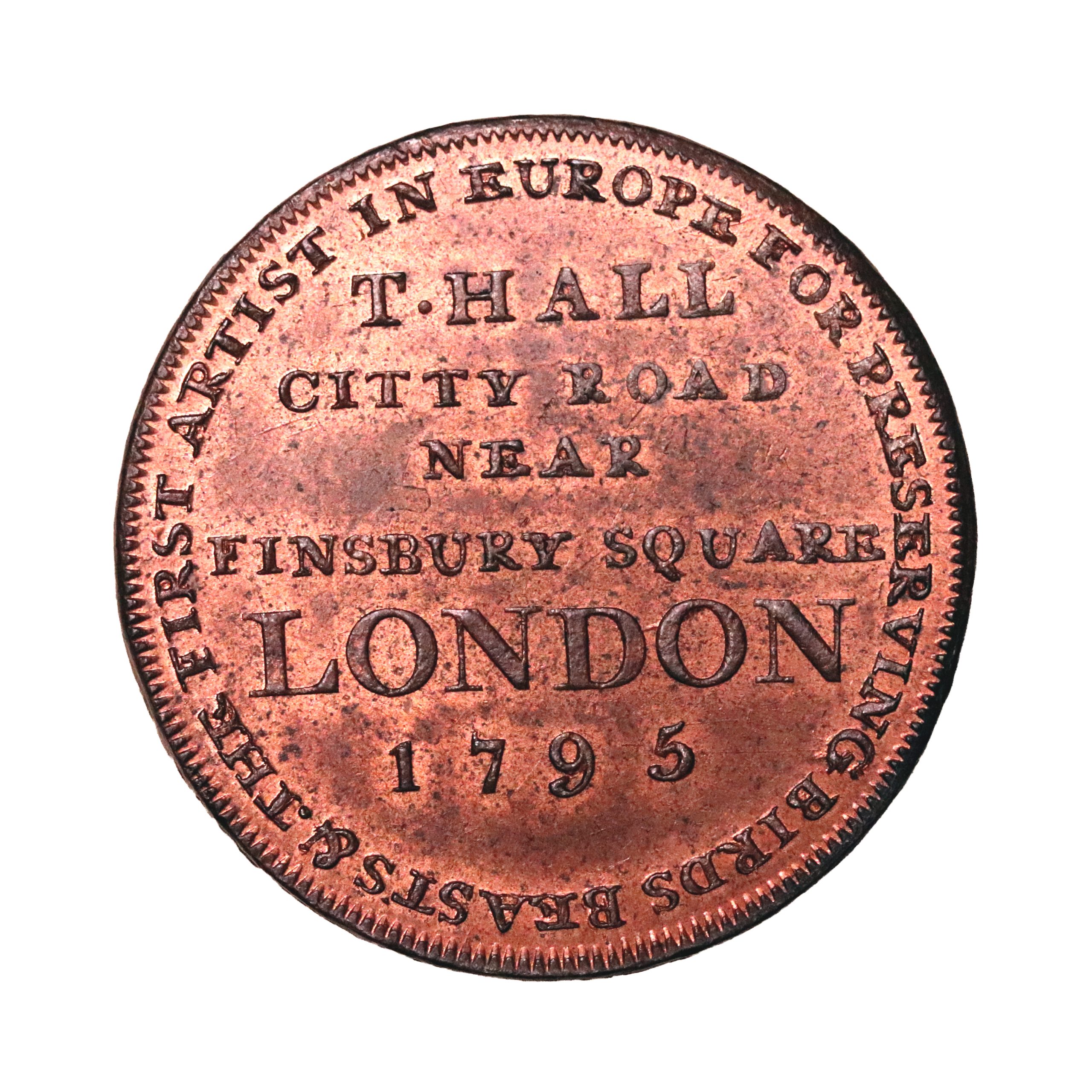 Lot 104 - Lutwyche’s Middlesex Three Quadrupeds penny D&H 25, mostly red, Ex-Fuller - Image 3