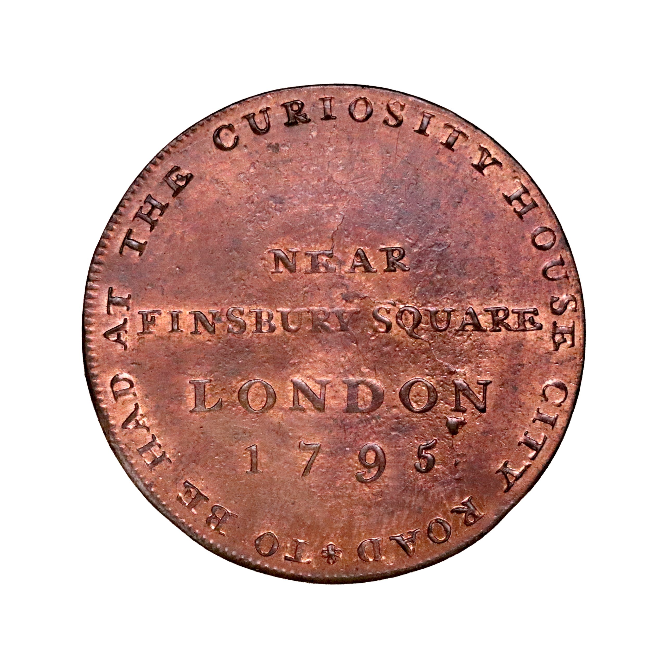 Lot 122 - Hall's Middlesex Mrs Newham Halfpenny D&H 317, mostly red - Image 3