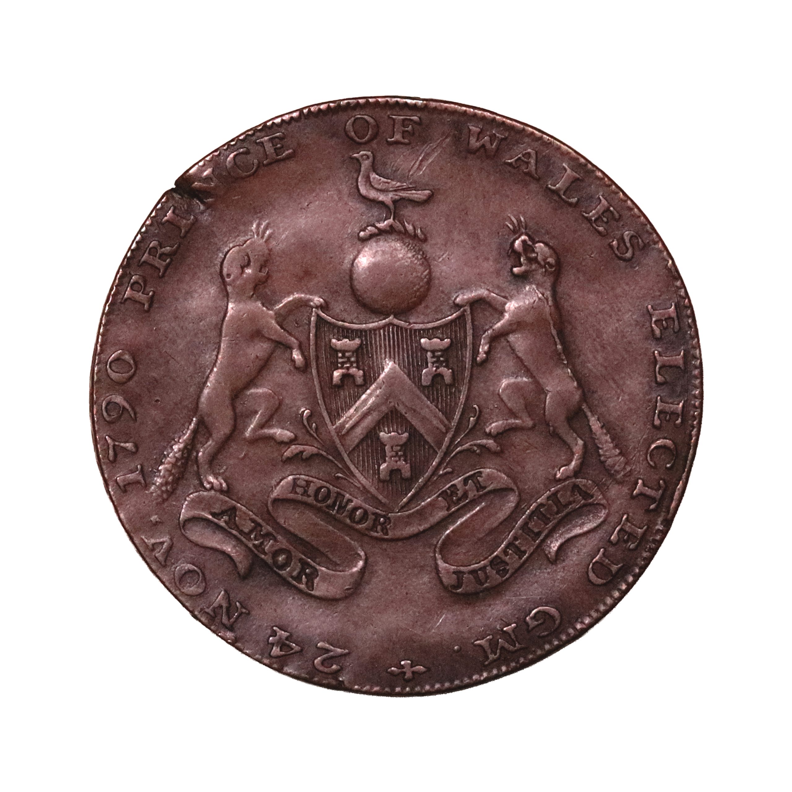Lot 107 - Lutwyche’s Middlesex Masonic penny (D&H unlisted), Davisson 33bis III (plate) - Image 2