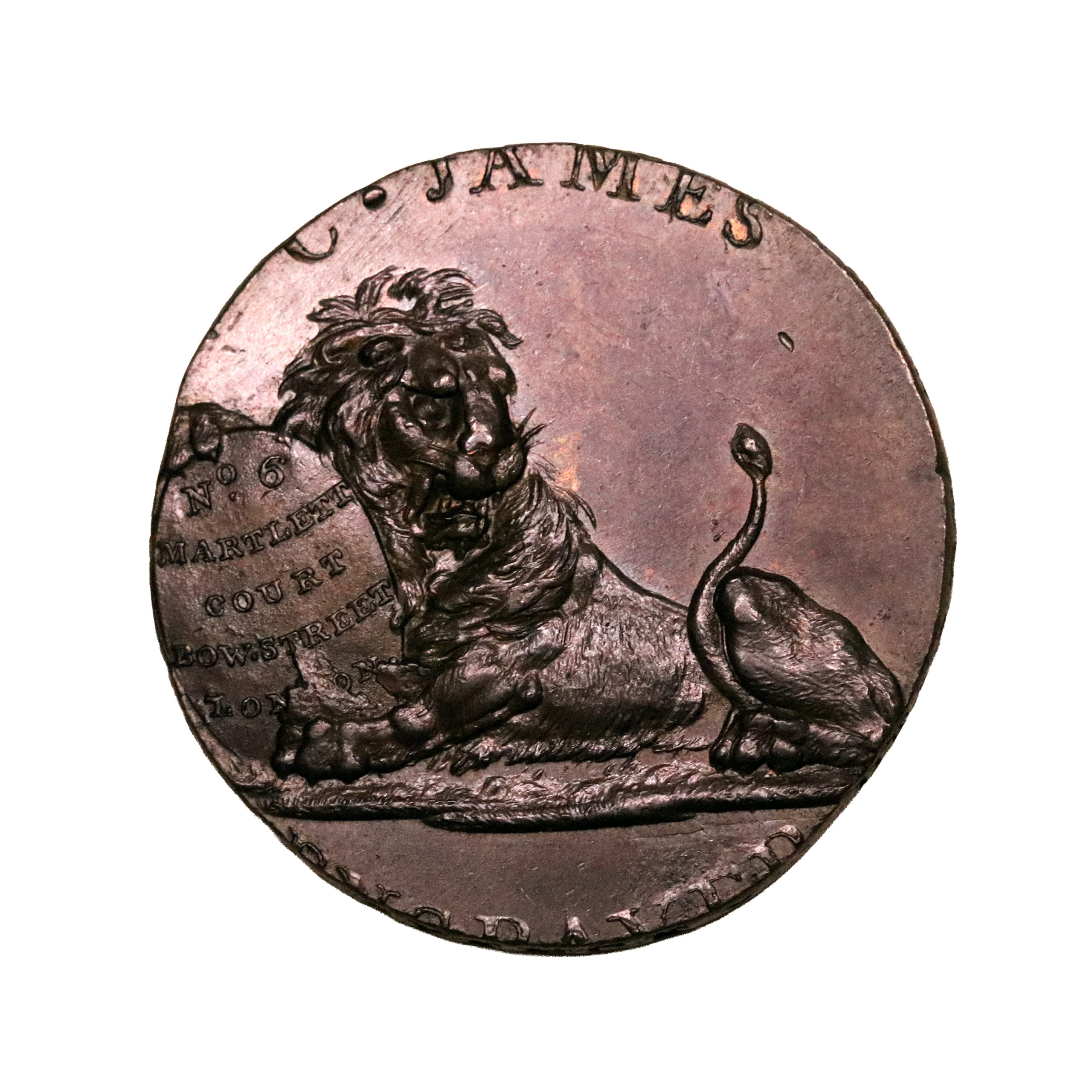 Lot 125 - Middlesex James' Private halfpenny D&H 344, Scarce, nr Gem - Image 3