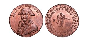 Lot 126 - Middlesex Lackington's halfpenny D&H 351, Full red, Gem, Ex-Fuller