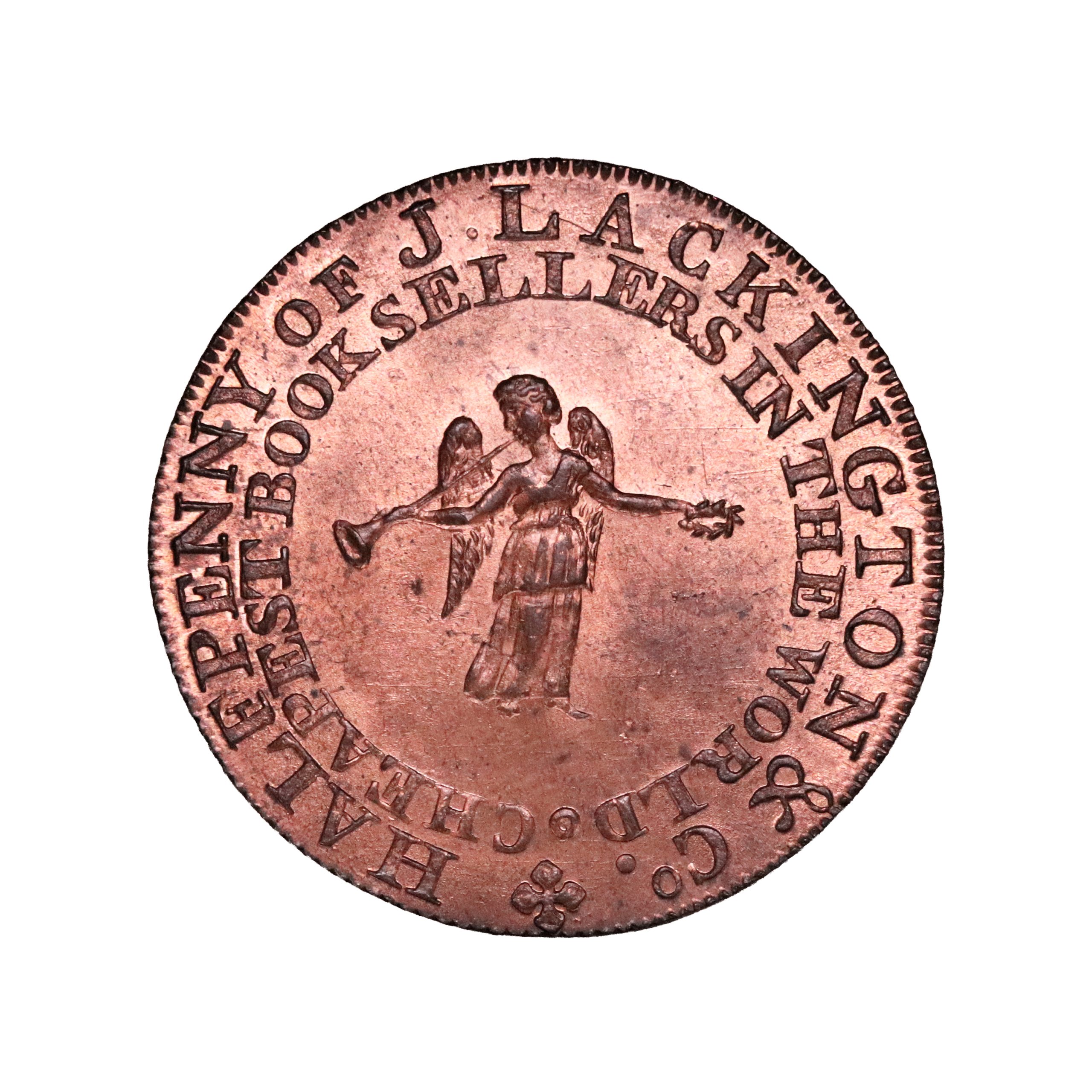 Lot 126 - Middlesex Lackington's halfpenny D&H 351, Full red, Gem, Ex-Fuller - Image 3