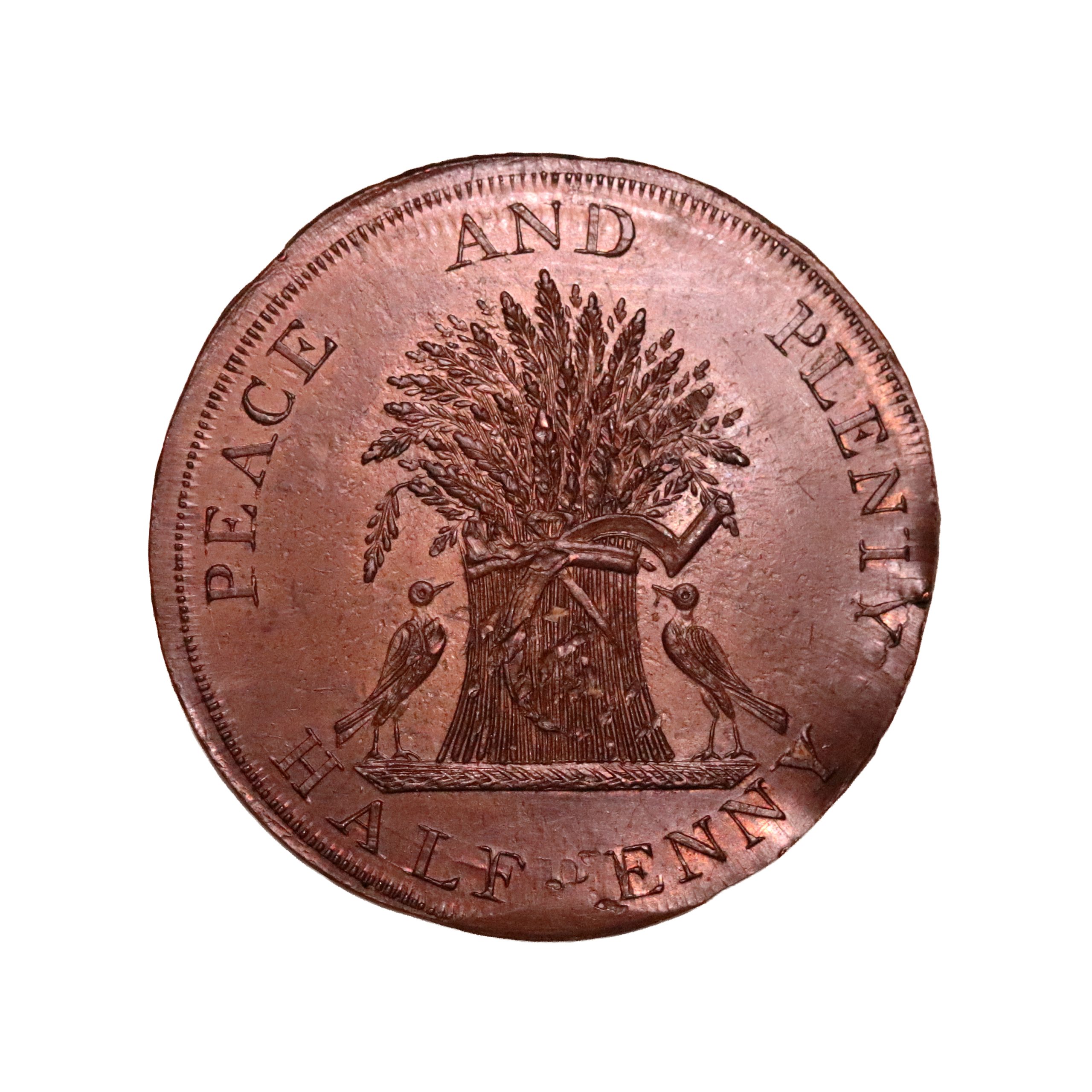 Lot 130 - Prattent's Middlesex Meymott's Mule halfpenny D&H 383, Rare, Ex-Spingarn - Image 3