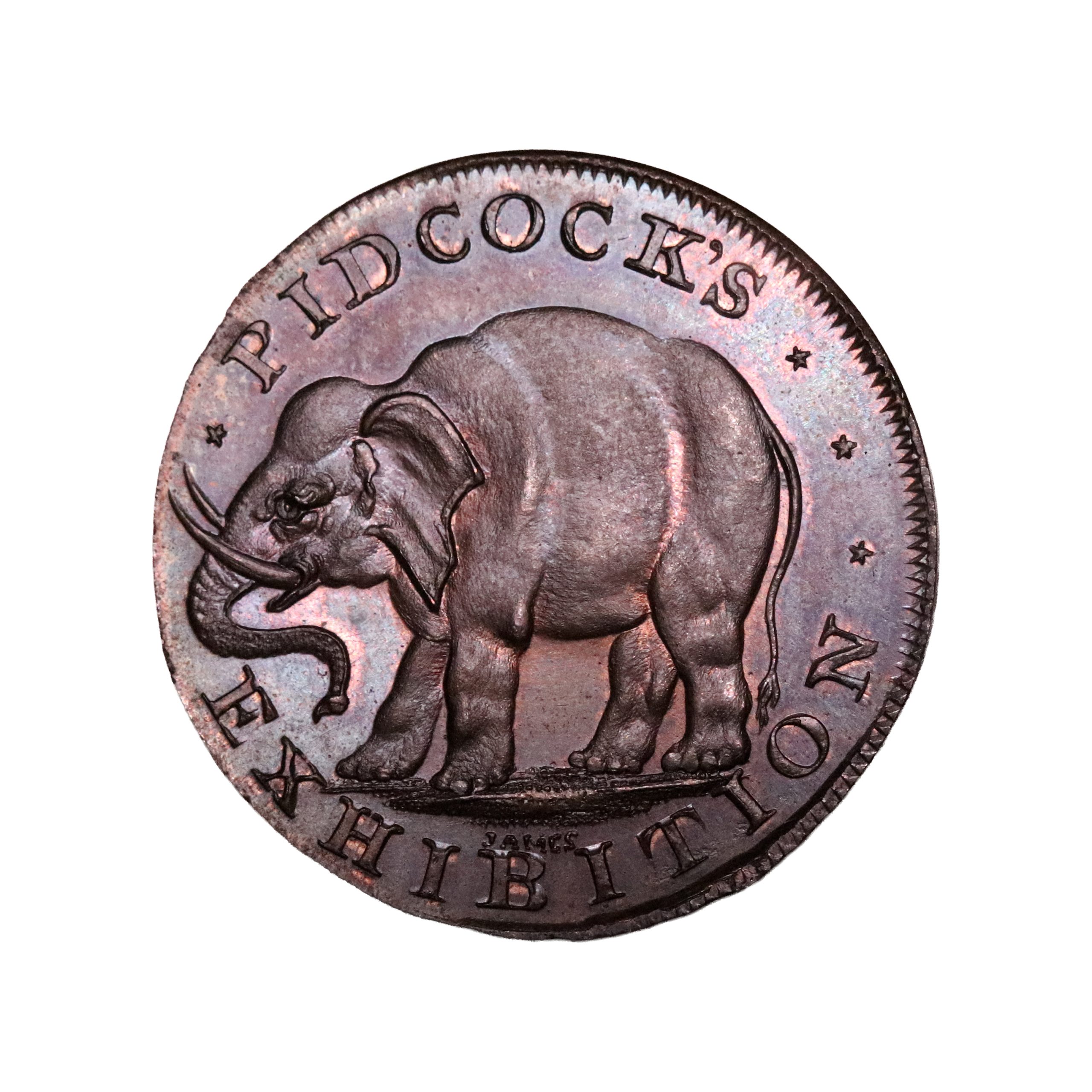 Lot 135 - Middlesex Pidcock's halfpenny D&H 422, Full strike, Gem - Image 2