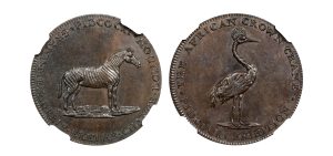 Lot 142 - Middlesex Pidcock's halfpenny D&H 451, NGC 63