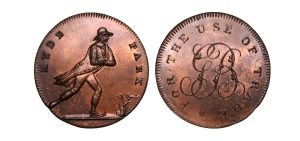 Lot 146 - Skidmore's Middlesex Hyde Park halfpenny D&H 535, Rare, Gemmy