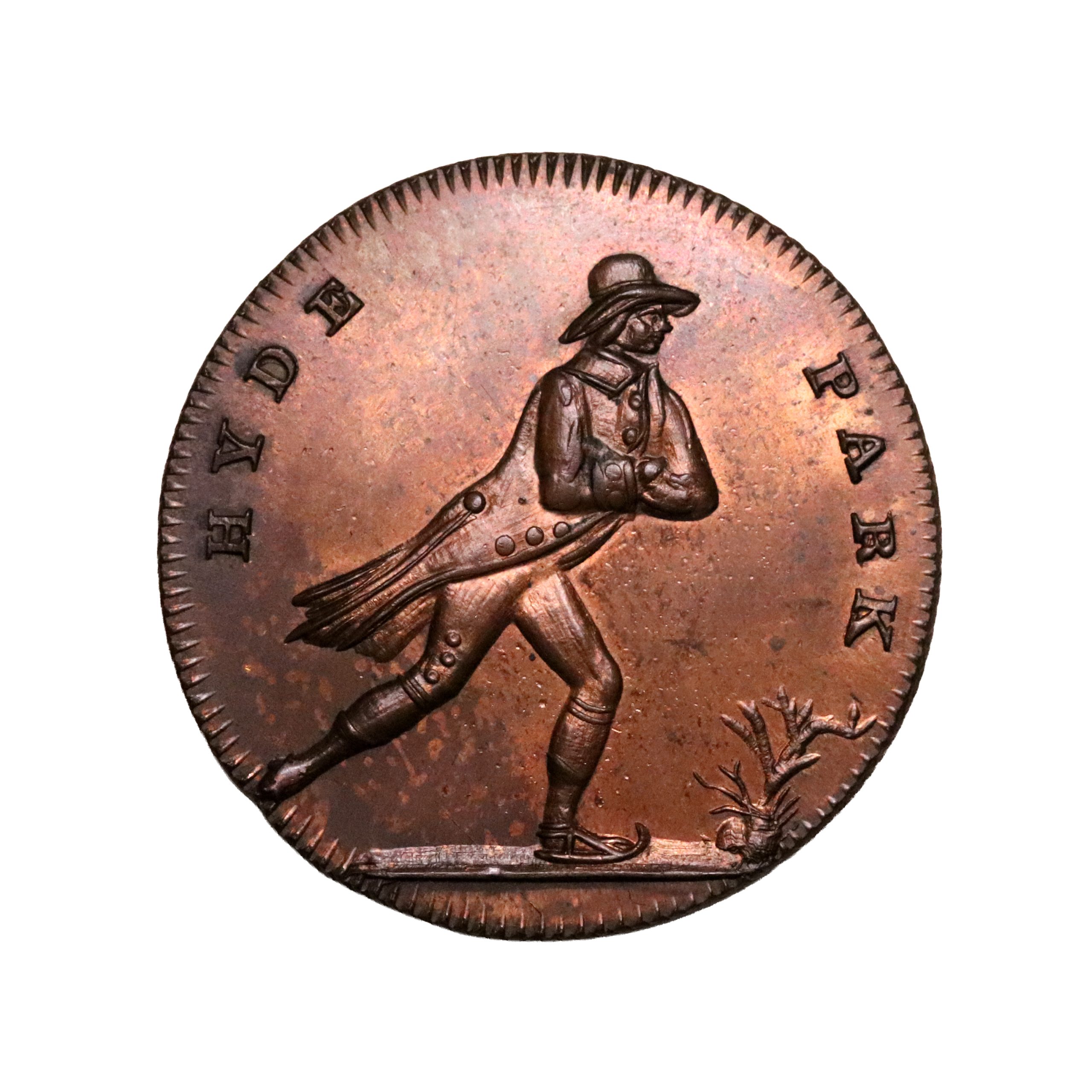 Lot 146 - Skidmore's Middlesex Hyde Park halfpenny D&H 535, Rare, Gemmy - Image 2