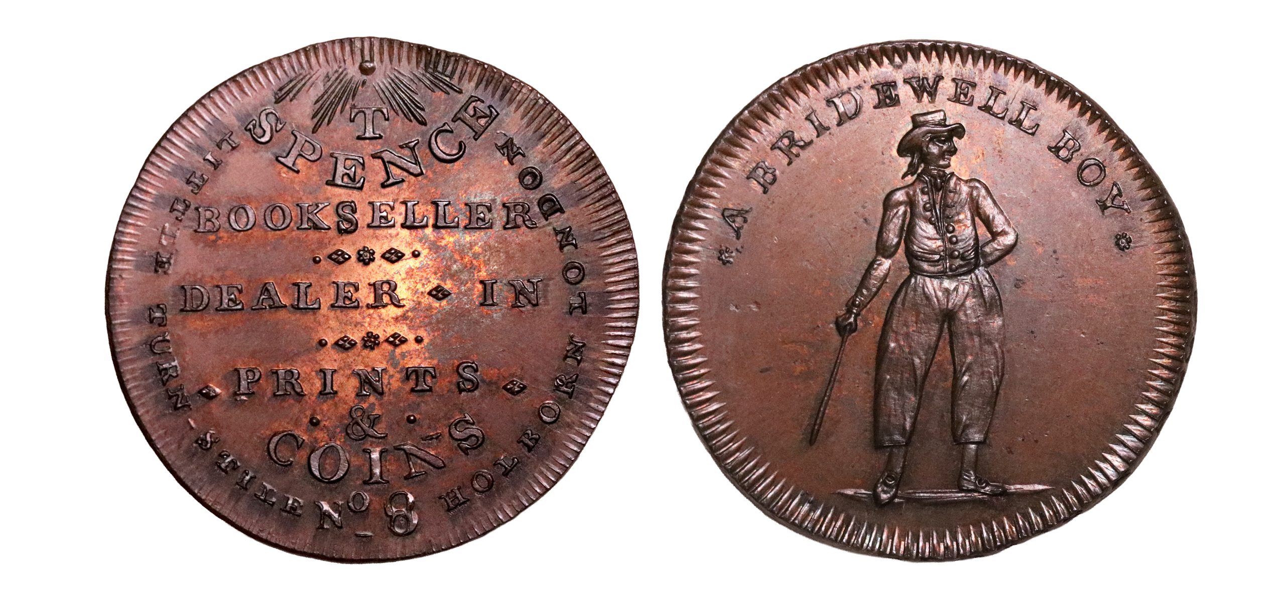 Lot 147 - Middlesex Spence halfpenny D&H 708, Ex-Gahlin