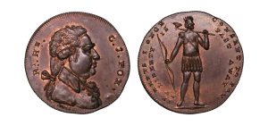 Lot 153 - Middlesex Spence halfpenny D&H 765, Scarce Native American