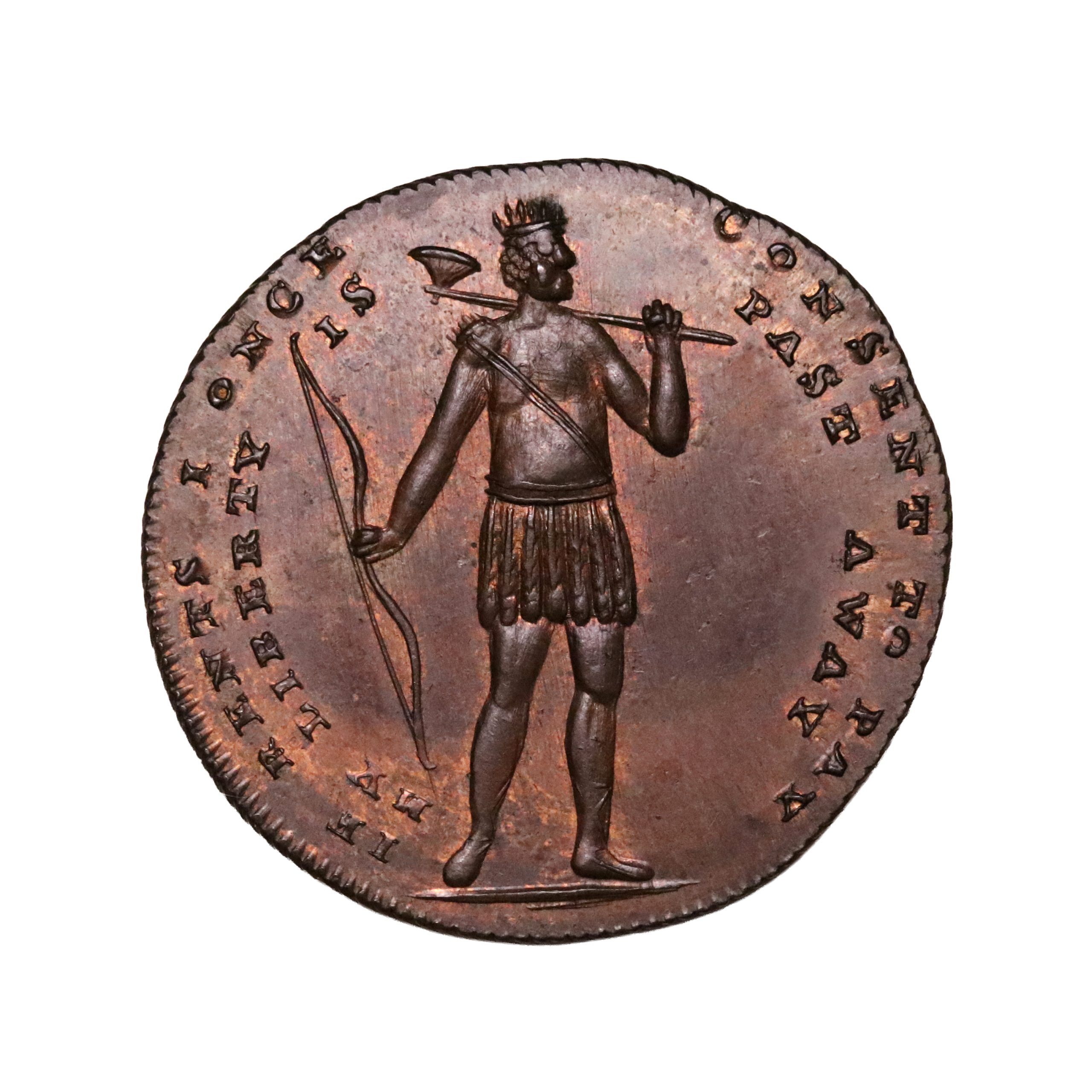 Lot 153 - Middlesex Spence halfpenny D&H 765, Scarce Native American - Image 3