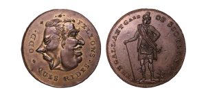 Lot 192 - Middlesex Spence halfpenny D&H 806, Brass? Ex-Spence/Fawcett/Litman/Longman