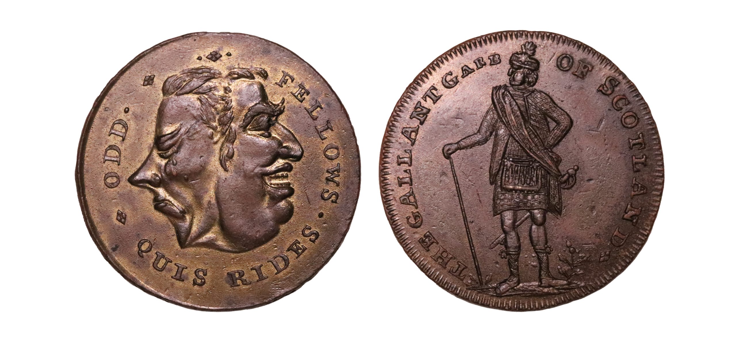 Lot 192 - Middlesex Spence halfpenny D&H 806, Brass? Ex-Spence/Fawcett/Litman/Longman