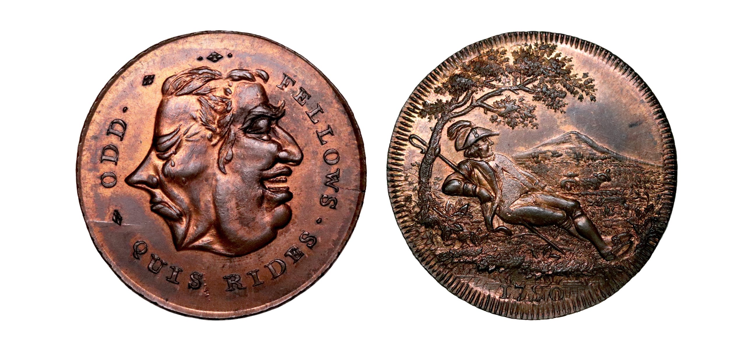 Lot 194 - Middlesex Spence halfpenny D&H 808a, RR, Ex-Spence/Fawcett/Litman/Longman