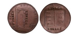 Lot 205 - Middlesex Hanging Man halfpenny D&H 831a, Counterstamped