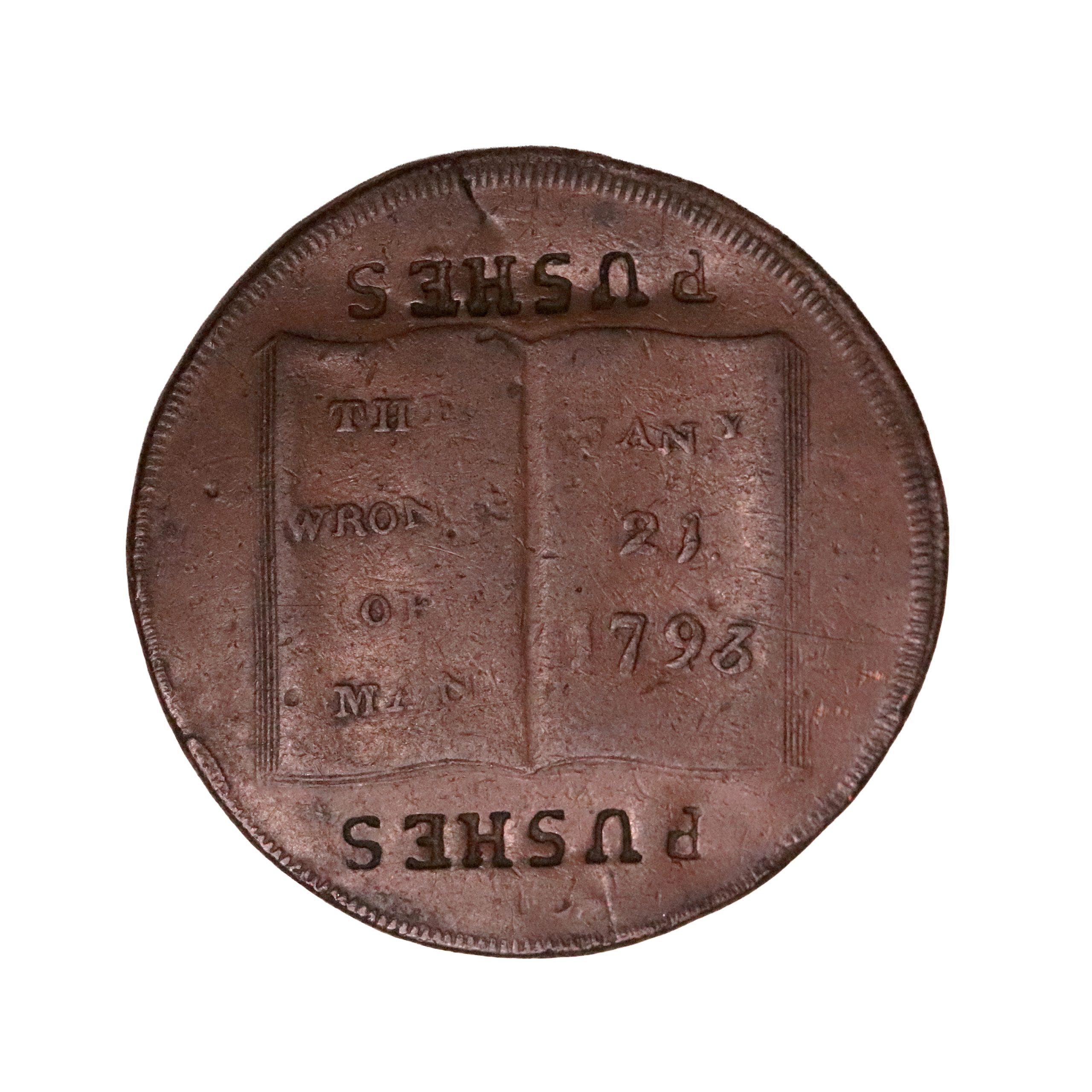 Lot 205 - Middlesex Hanging Man halfpenny D&H 831a, Counterstamped - Image 3