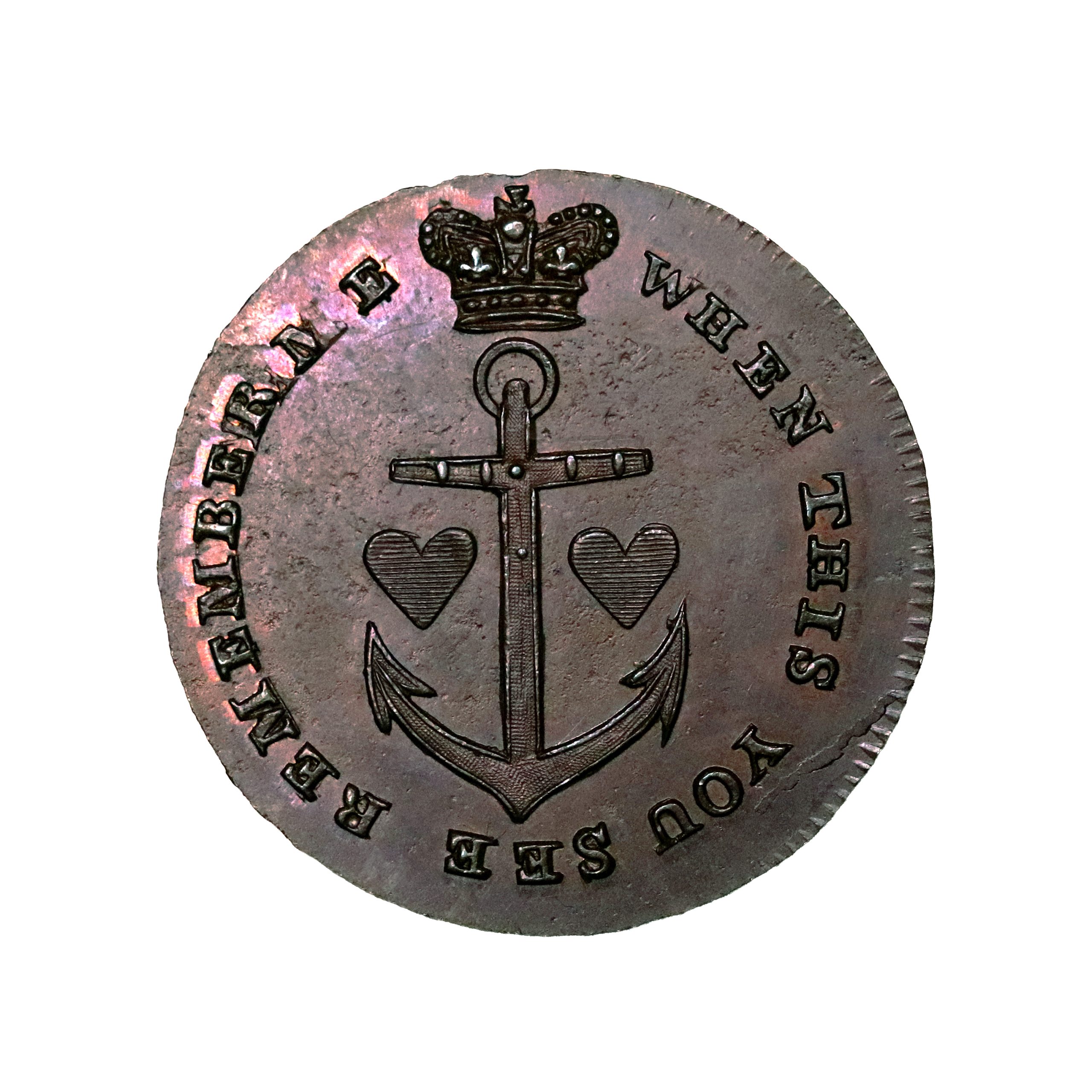 Lot 200 - Middlesex Spence halfpenny D&H 839a, Rare - Image 2