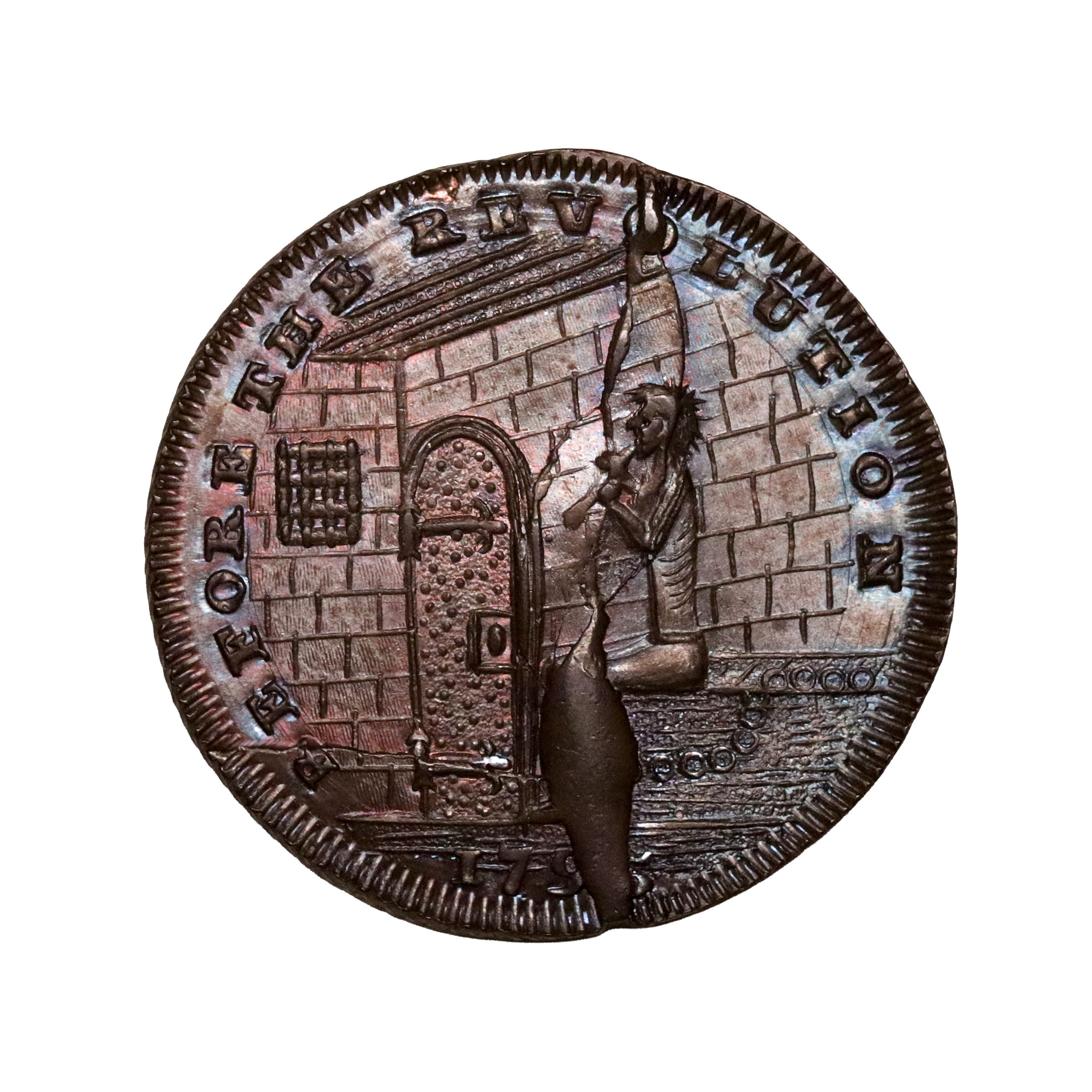 Lot 201 - Middlesex Spence halfpenny D&H 855, Scarce Guillotine, Gemmy - Image 2