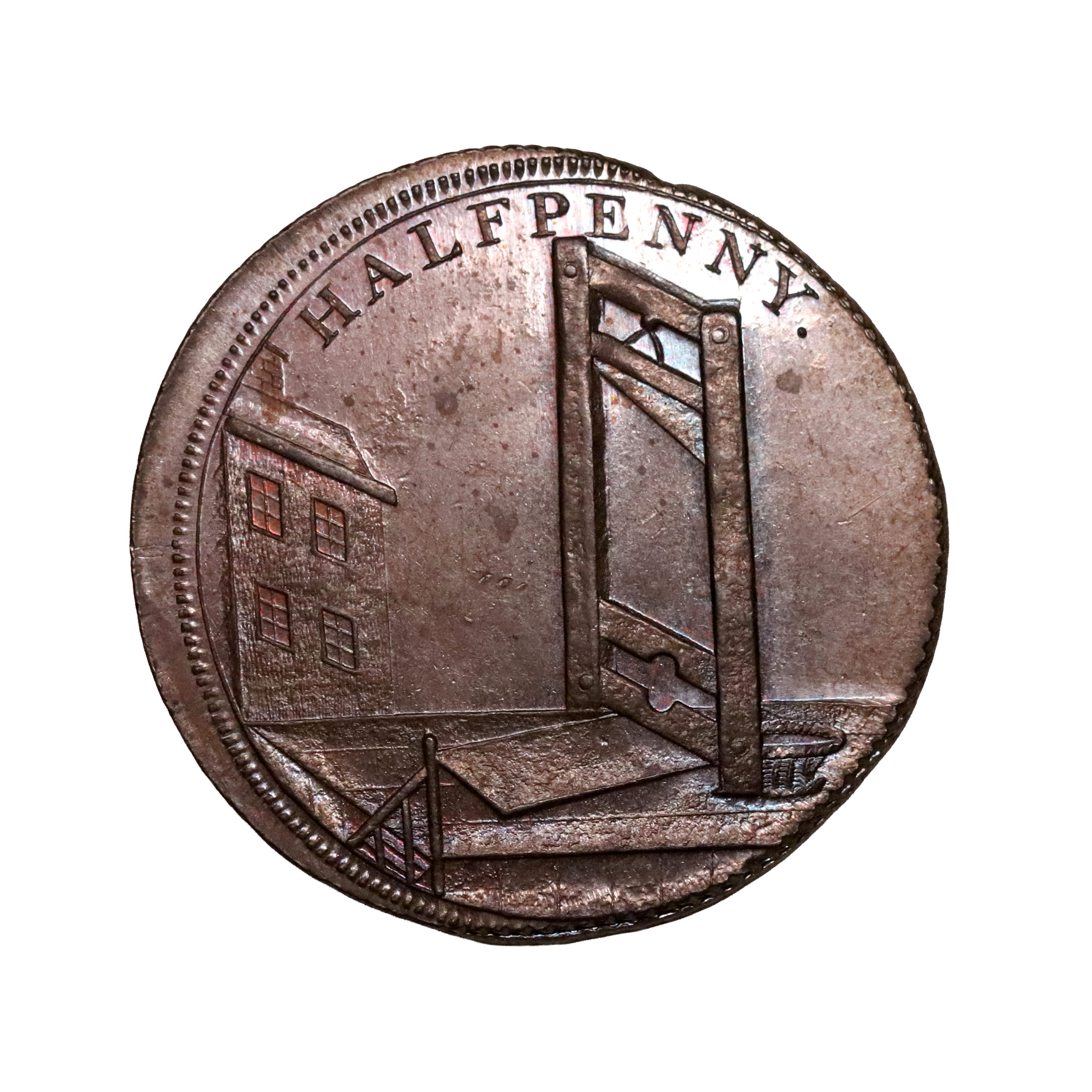 Lot 201 - Middlesex Spence halfpenny D&H 855, Scarce Guillotine, Gemmy - Image 3