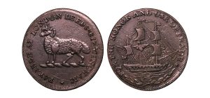 Lot 208 - Middlesex Miscellaneous halfpenny D&H 925, clear Wexford undertype