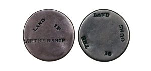 Lot 202 - Middlesex Spence c/m "THE LAND IS OURS" halfpenny, blank host