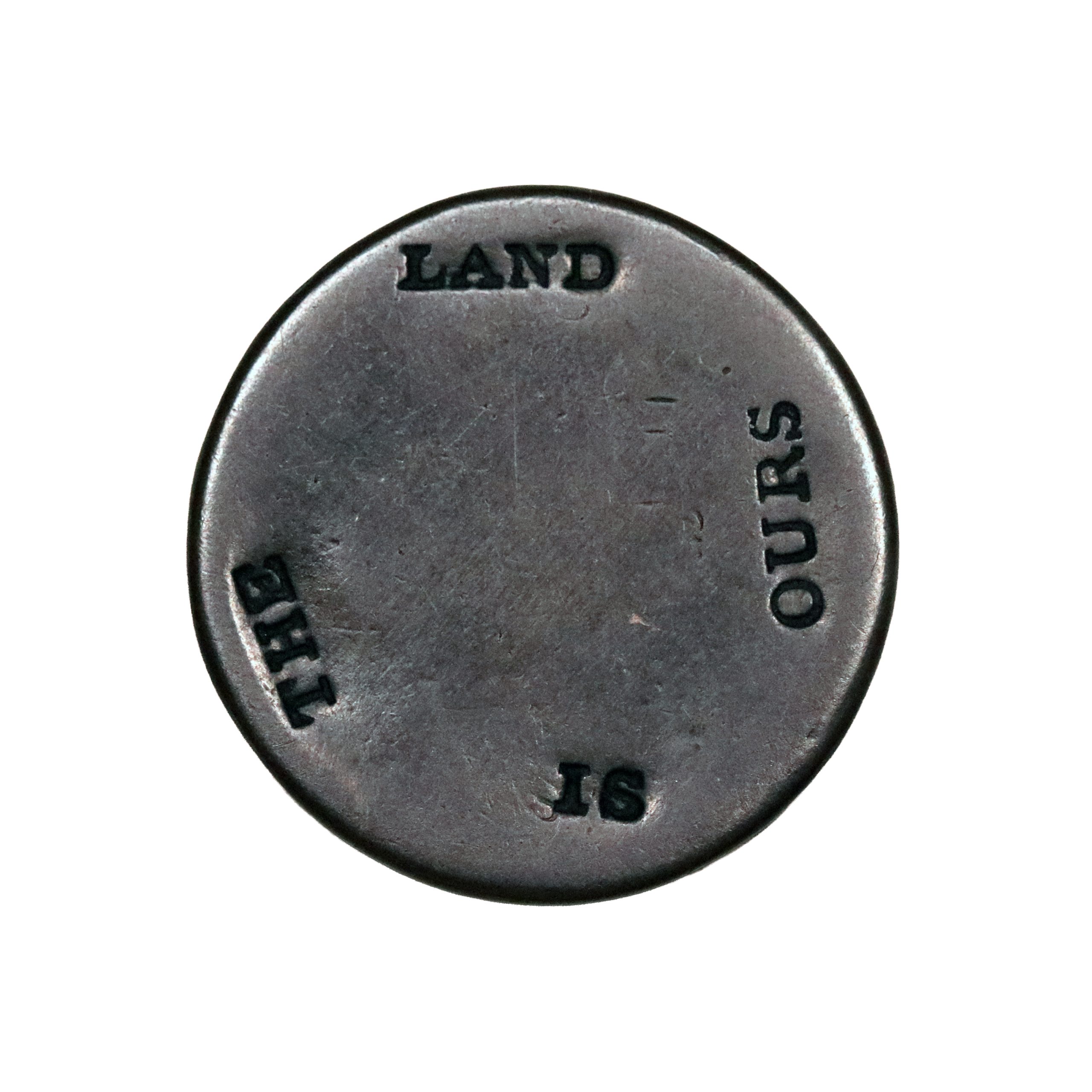 Lot 202 - Middlesex Spence c/m "THE LAND IS OURS" halfpenny, blank host - Image 3