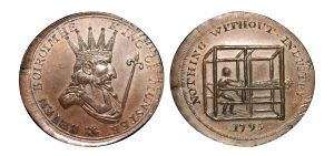 Lot 45 - Prattent's Munster Mule Halfpenny D&H 7b, Overstrike, Unique?