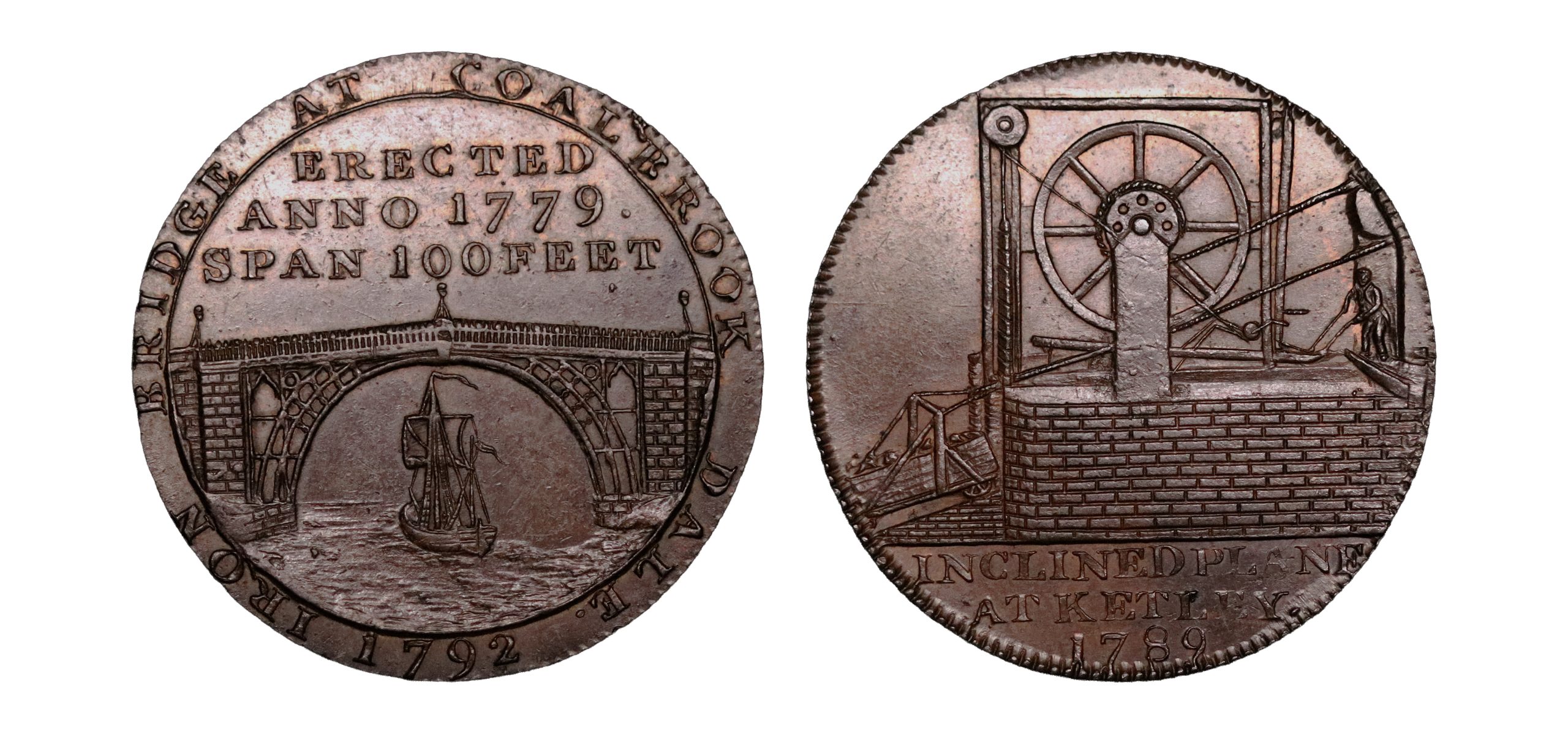 Lot 242 - Shropshire Coalbrook Dale Halfpenny D&H 14, Bronzed, Gemmy