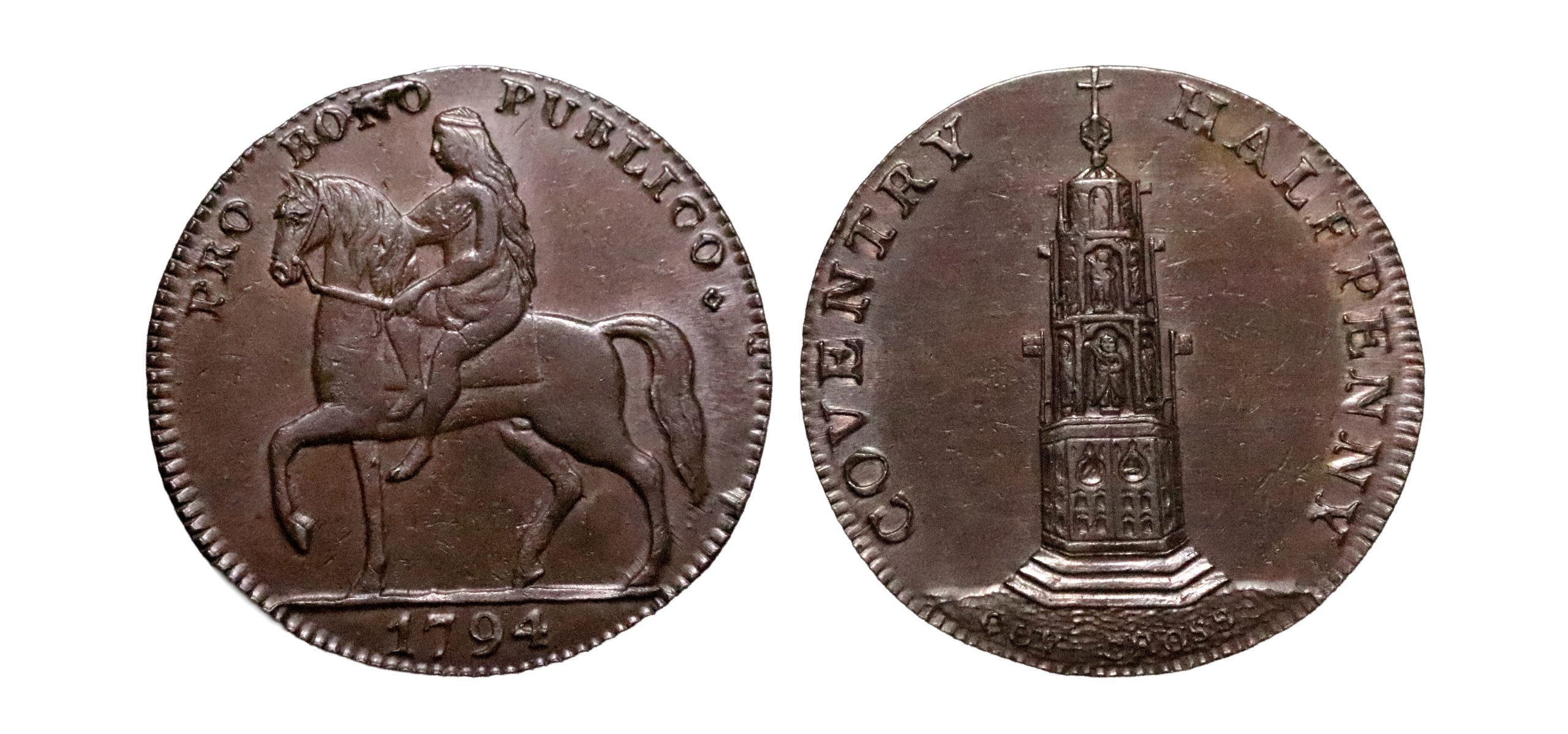 Lot 262 - Warwickshire Coventry Godiva Halfpenny D&H 249, Rare