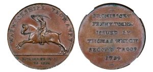 Lot 256 - Warwickshire Birmingham Welch Penny D&H 27a, RR, NGC 62