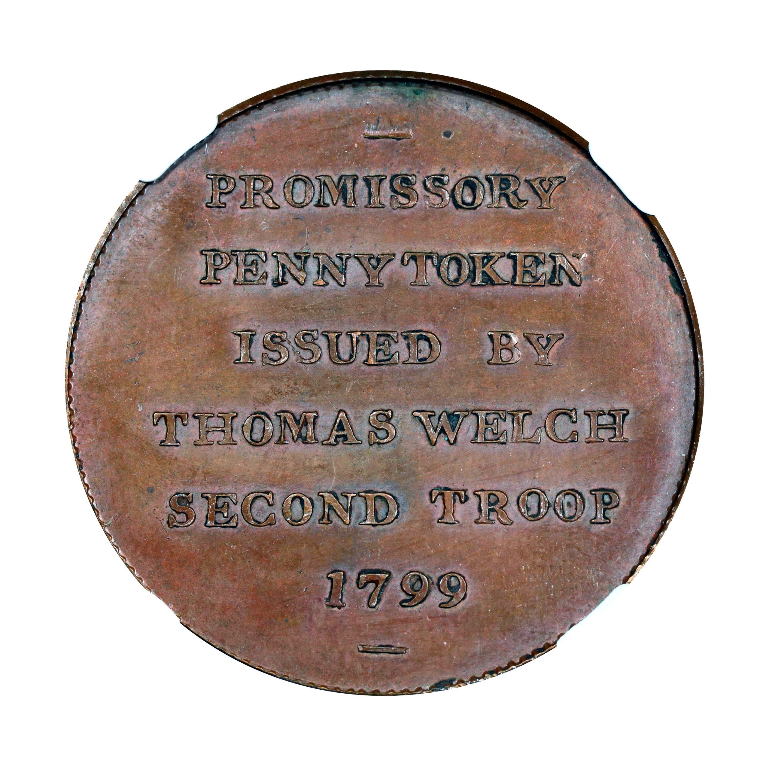 Lot 256 - Warwickshire Birmingham Welch Penny D&H 27a, RR, NGC 62 - Image 3