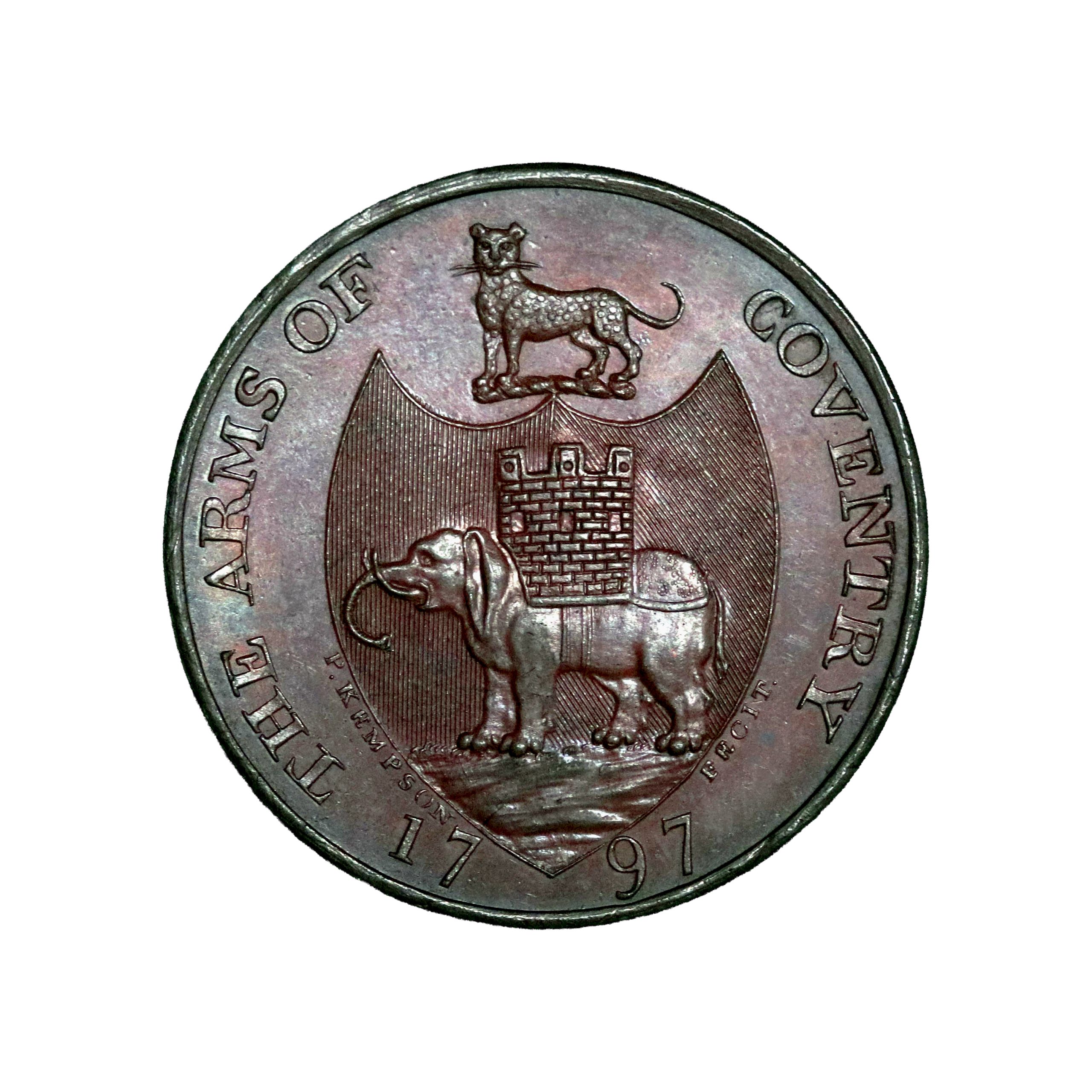 Lot 273 - Kempson's Warwickshire Coventry Halfpenny D&H 291, Bronzed - Image 3