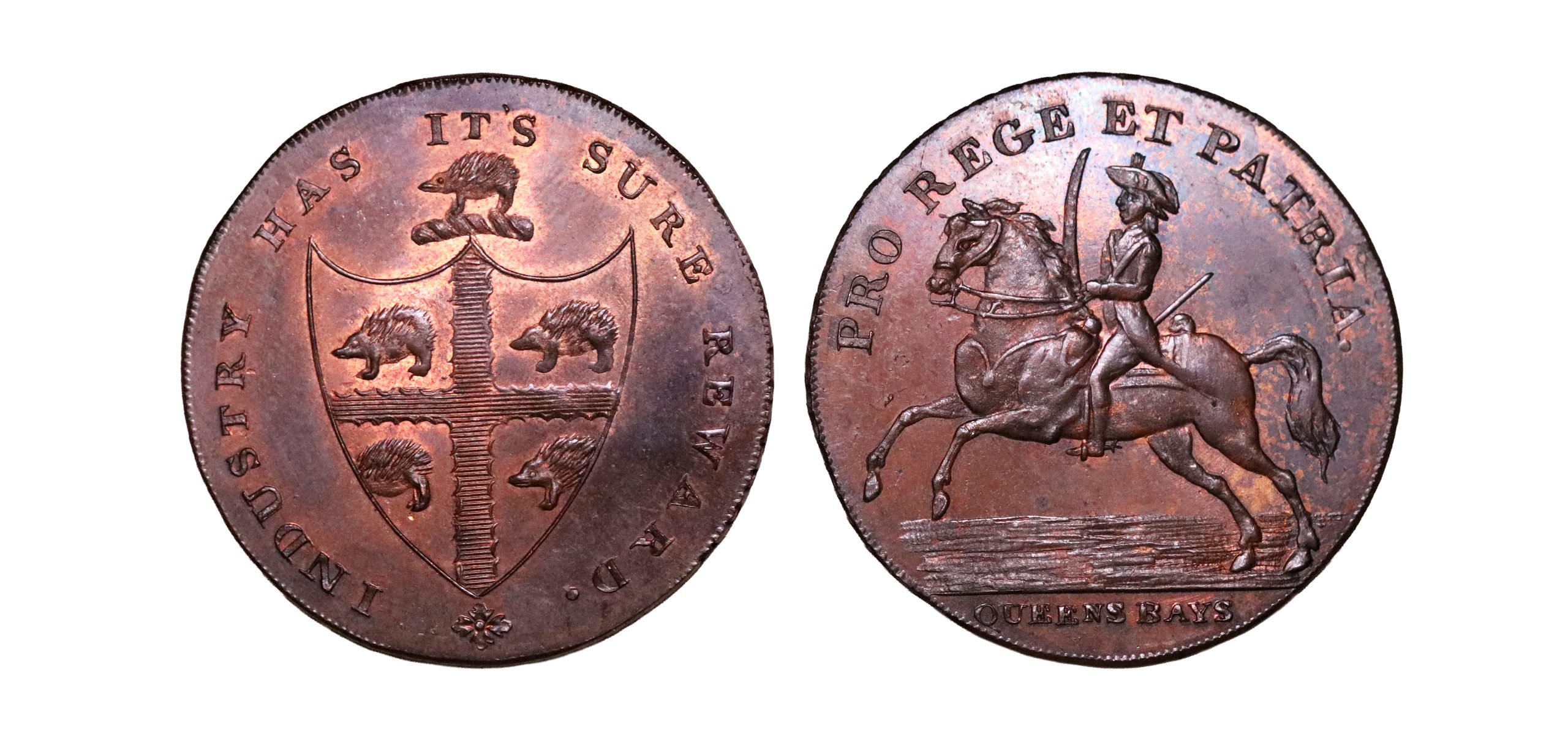 Lot 259 - Warwickshire Birmingham Mule Halfpenny D&H 61, Scarce, Ex-Deane