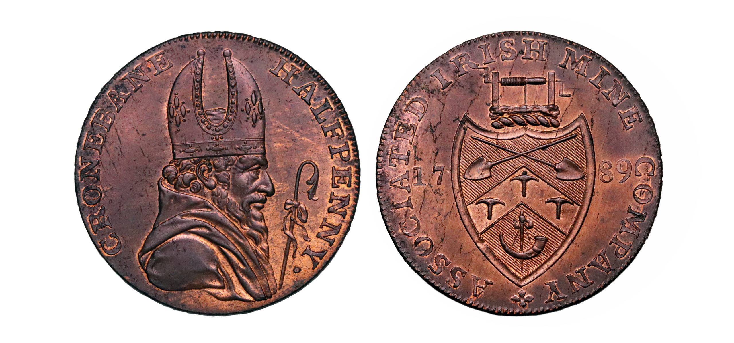 Lot 51 - Wicklow Cronebane Halfpenny D&H 15, Ex-Fuller