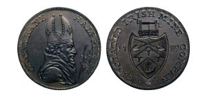 Lot 52 - Wicklow Cronebane Bronzed Halfpenny D&H 18, Ex-Cokayne