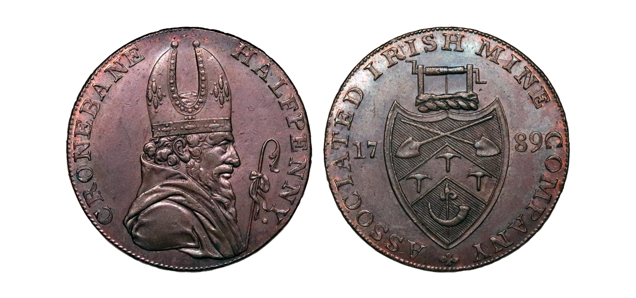 Lot 49 - Wicklow Cronebane Halfpenny D&H 3, Rare, Ex-Cokayne