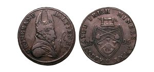 Lot 55 - Wicklow Cronebane Imitation Halfpenny D&H 54bis, RRR
