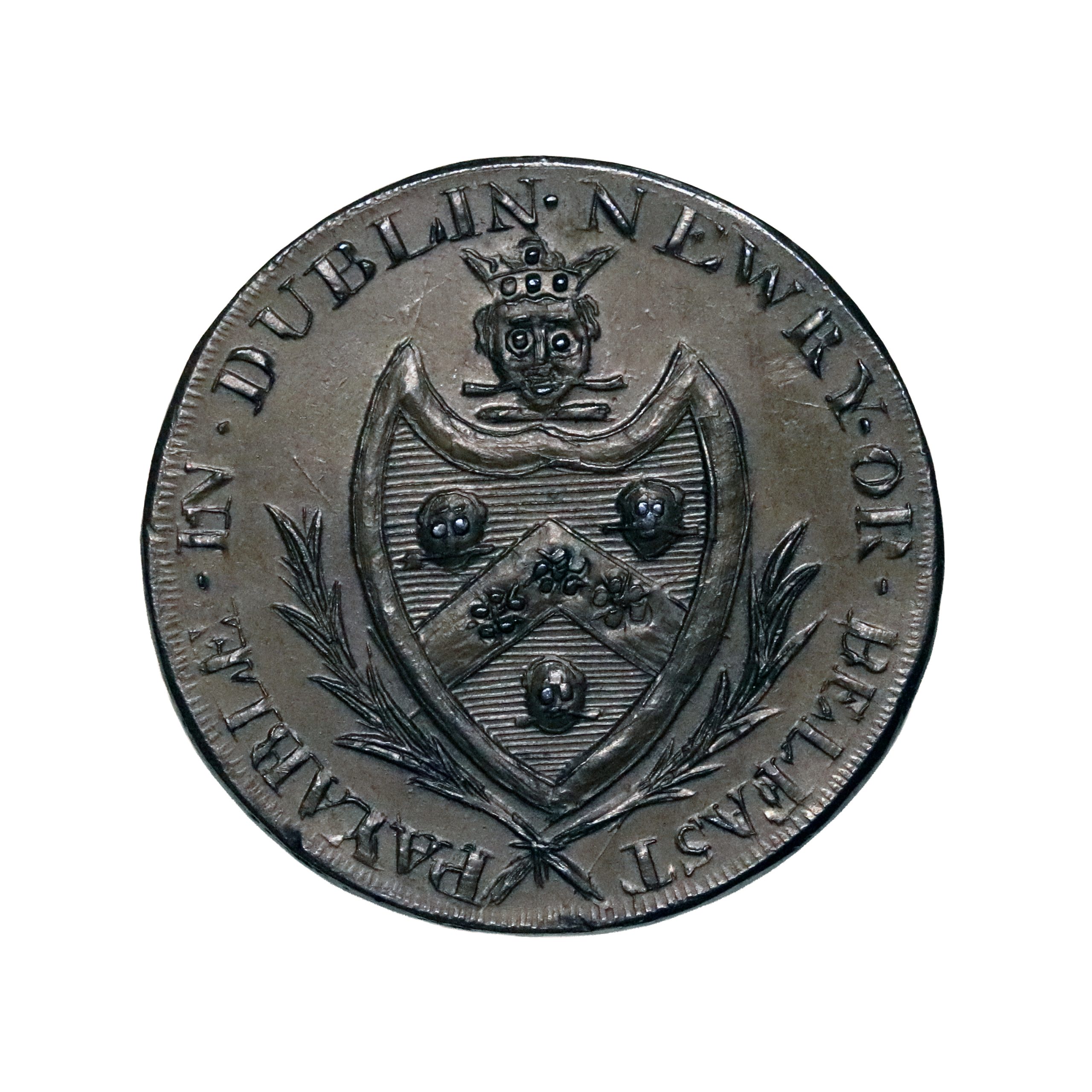 Lot 57 - Prattent's Wicklow Cronebane Halfpenny D&H 67, Scarce - Image 3